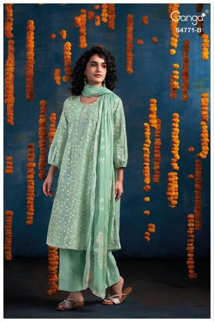 Ganga czarina 4771 cotton dress materials wholesale in tirupur